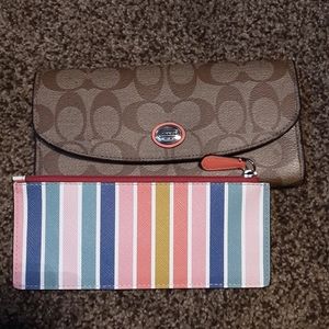 Coach wallet and pouch set